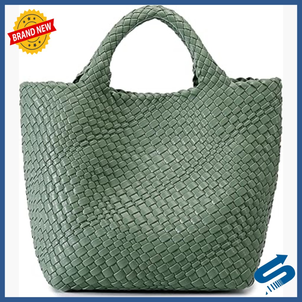 Large Vegan Leather Tote Shoulder Bag Summer Beach Travel Handbag